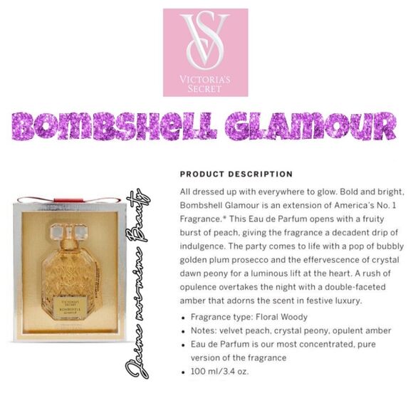 VICTORIA'S SECRET BOMBSHELL GLAMOUR - 3.4 OZ - Picture 4 of 8